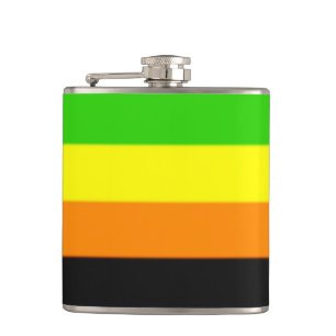 Fallln Aromantic Pride Flag Hip Flask