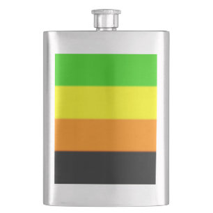 Fallln Aromantic Pride Flag Hip Flask