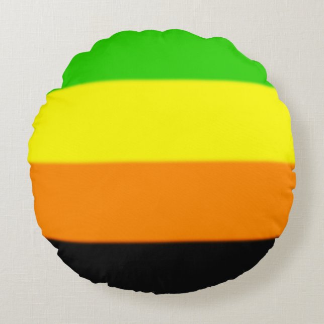 Fallln Aromantic Pride Flag Round Cushion (Front)