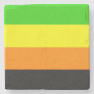 Fallln Aromantic Pride Flag Stone Coaster
