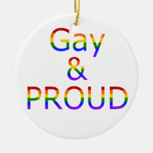 Fallln Gay and Proud Ceramic Ornament