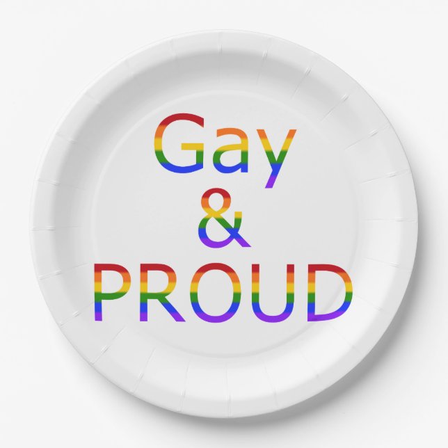 Fallln Gay and Proud Paper Plate (Front)