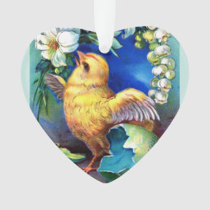 Falln A Happy Easter Chick Ornament