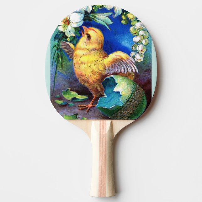 Falln A Happy Easter Chick Ping Pong Paddle (Front)