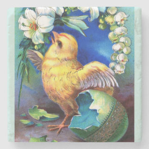 Falln A Happy Easter Chick Stone Coaster