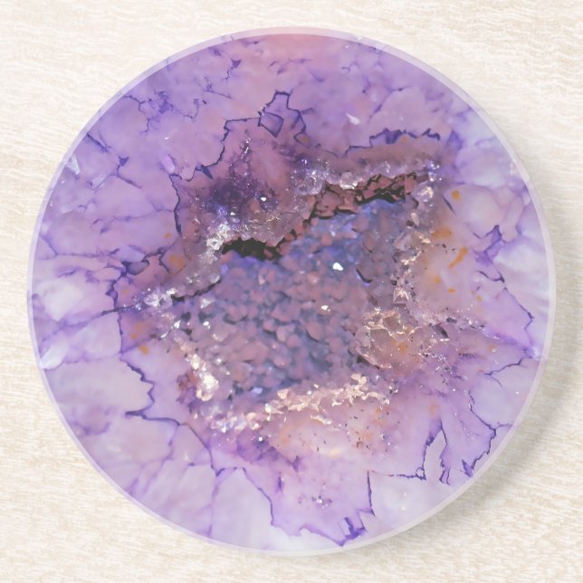 Falln Amethyst Geode Coaster (Front)