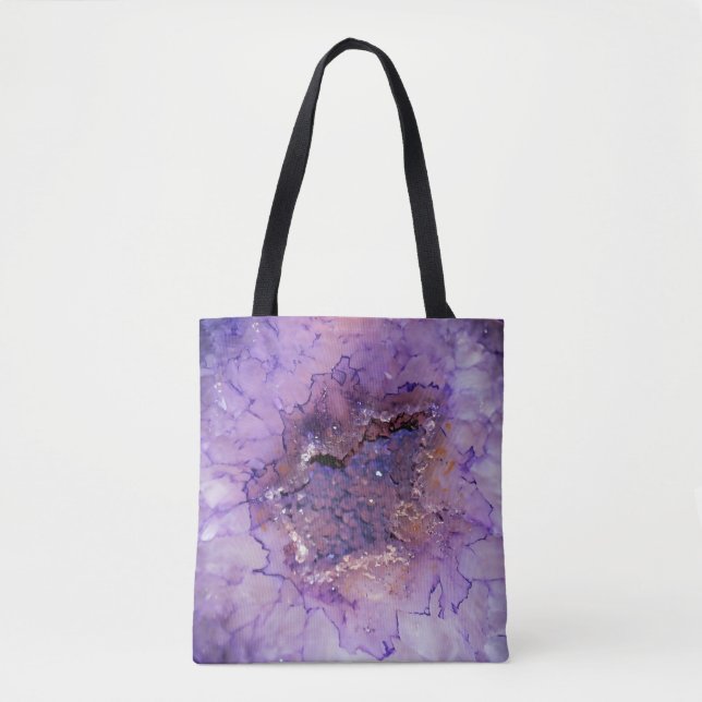 Falln Amethyst Geode Tote Bag (Front)