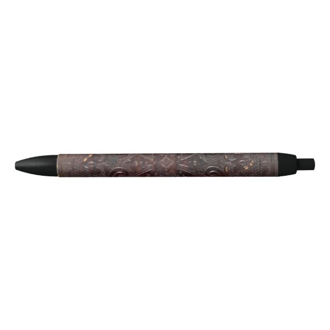 Falln Ancient Leather Book Black Ink Pen (Front)