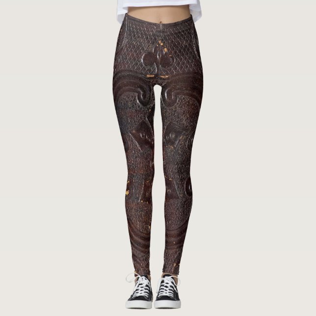 Falln Ancient Leather Book Leggings (Front)