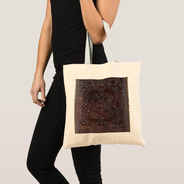 Falln Ancient Leather Book Tote Bag (Front (Product))