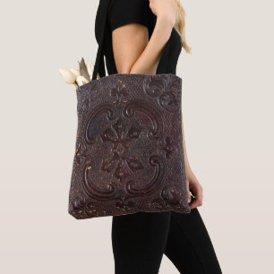 Falln Ancient Leather Book Tote Bag