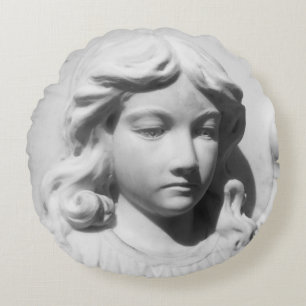 Falln Angel in Mourning Round Cushion