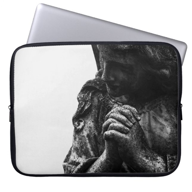 Falln Angel in Prayer Laptop Sleeve (Front)