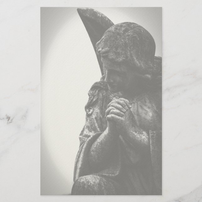 Falln Angel in Prayer Stationery (Front)