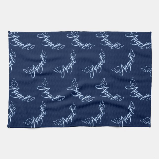 Falln Angel With Wings Tea Towel (Horizontal)