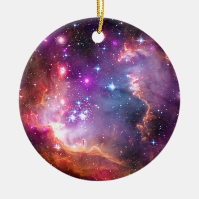 Falln Angelic Galaxy Ceramic Ornament (Front)