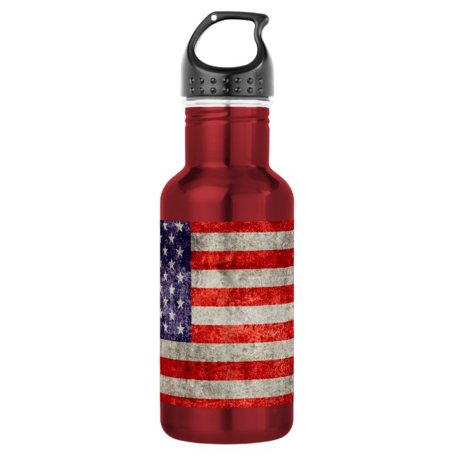 Falln Antique American Flag 532 Ml Water Bottle (Front)