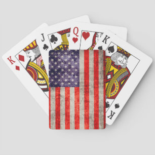 Falln Antique American Flag Playing Cards