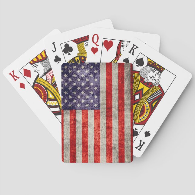Falln Antique American Flag Playing Cards (Back)