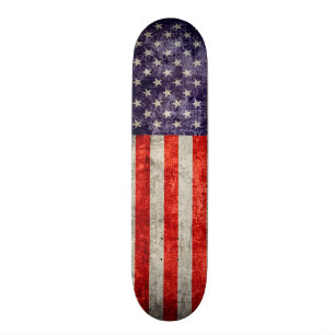 Falln Antique American Flag Skateboard