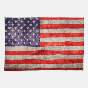 Falln Antique American Flag Tea Towel