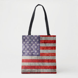 Falln Antique American Flag Tote Bag
