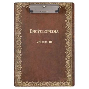 Falln Antique Encyclopaedia Book Clipboard