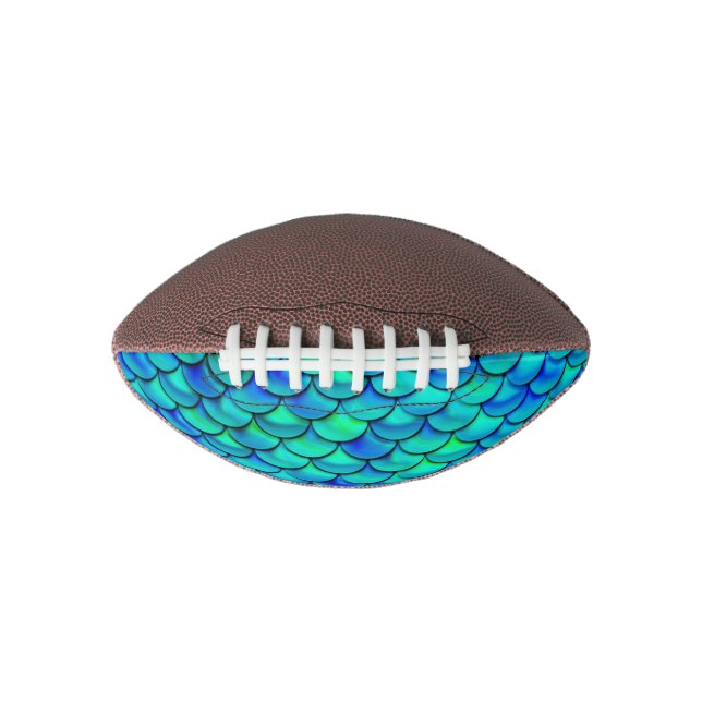 Falln Aqua Blue Scales Football (Front)