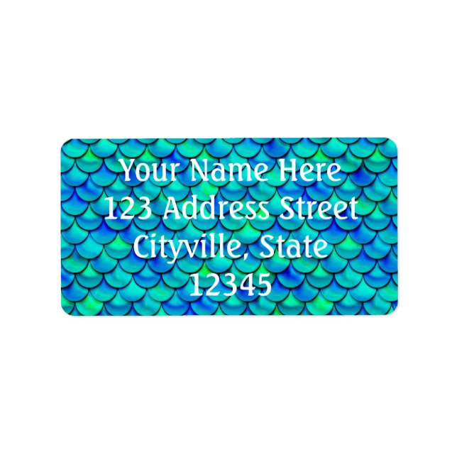 Falln Aqua Blue Scales Label (Front)