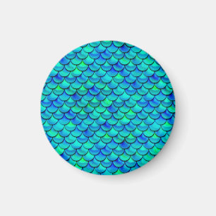Falln Aqua Blue Scales Magnet