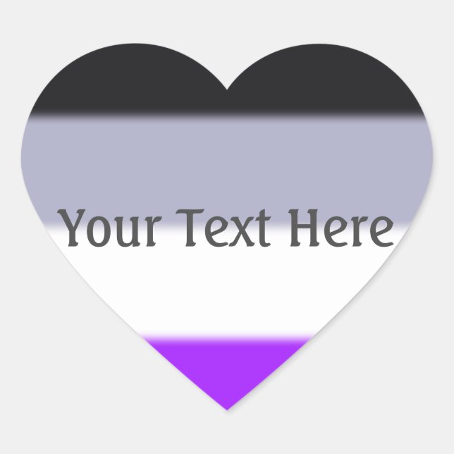 Falln Asexual Pride Flag Heart Sticker (Front)
