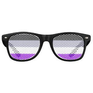Falln Asexual Pride Flag Retro Sunglasses