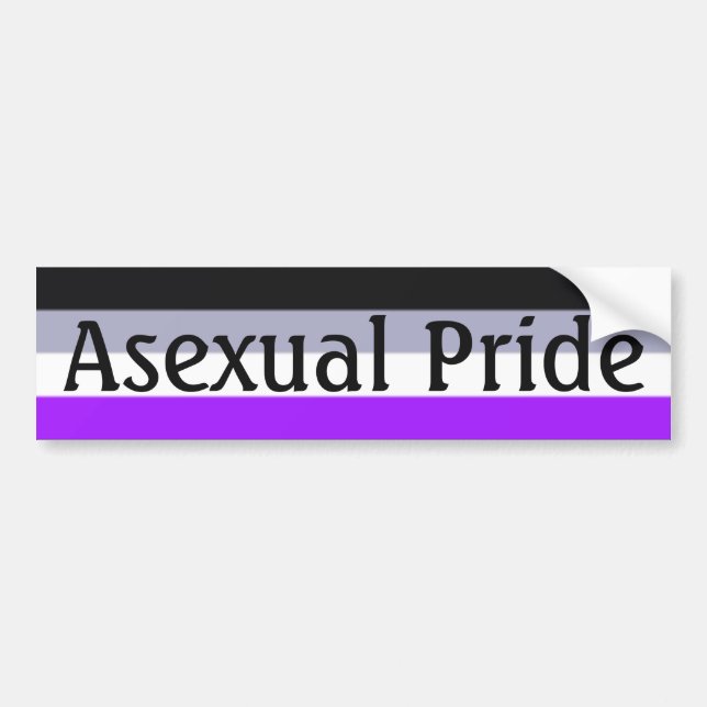 Falln Asexual Pride Flag (Text) Bumper Sticker (Front)