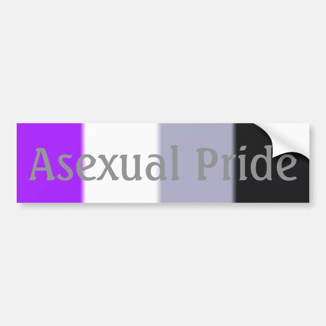 Falln Asexual Pride Flag Version 2 (Text) Bumper Sticker (Front)