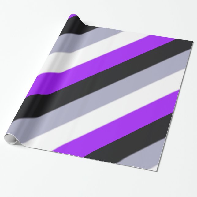 Falln Asexual Pride Flag Wrapping Paper (Unrolled)