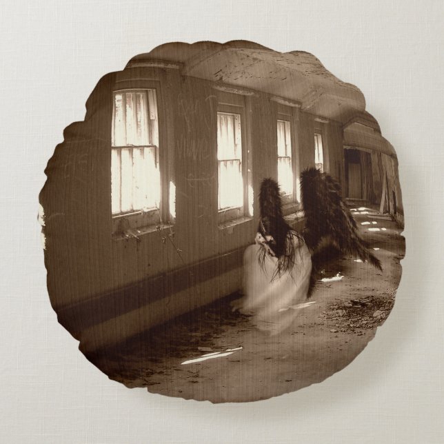 Falln Asylum Angel Round Cushion (Front)