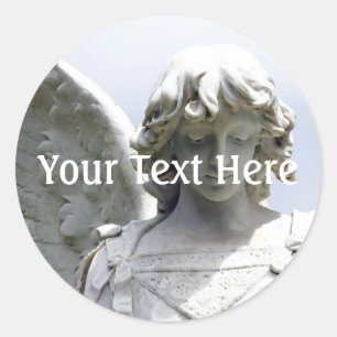 Falln Autumn Angel Classic Round Sticker