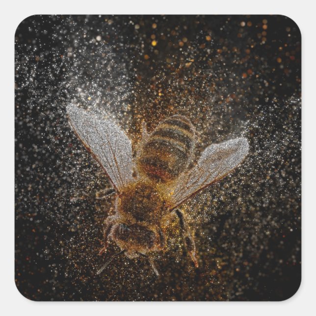 Falln Bees Are Magic Square Sticker (Front)