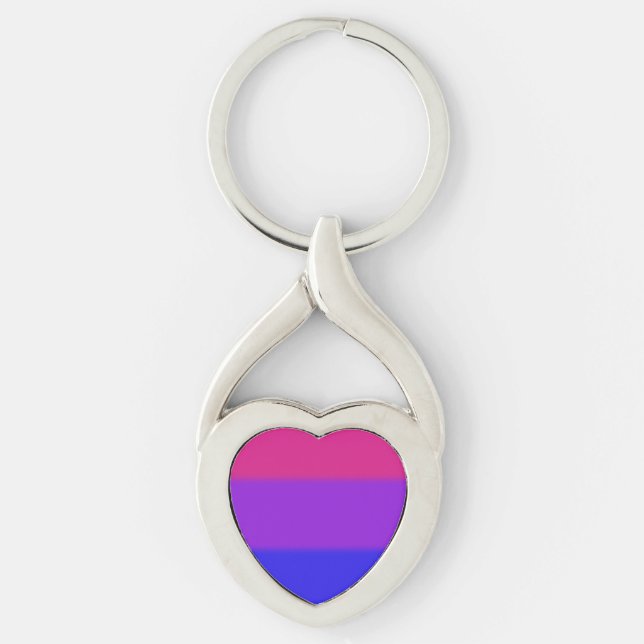 Falln Bisexual Pride Flag Key Ring (Front)
