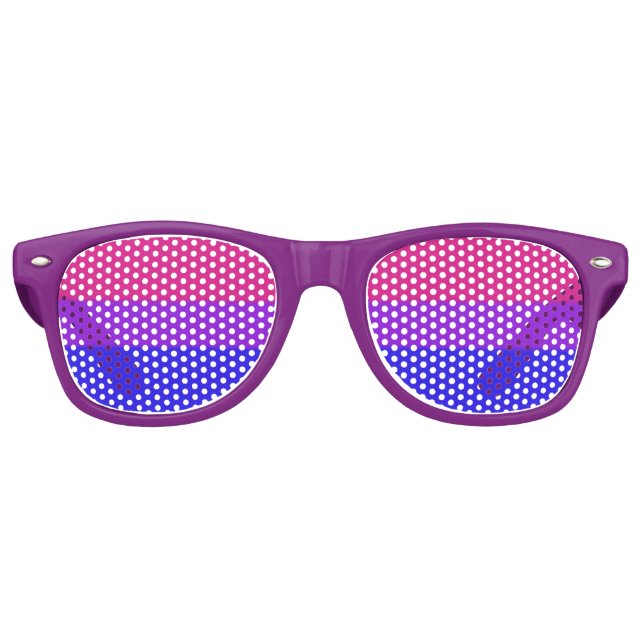 Falln Bisexual Pride Flag Retro Sunglasses (Front)