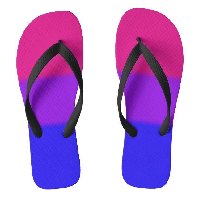 Falln Bisexual Pride Flag Thongs (Footbed)