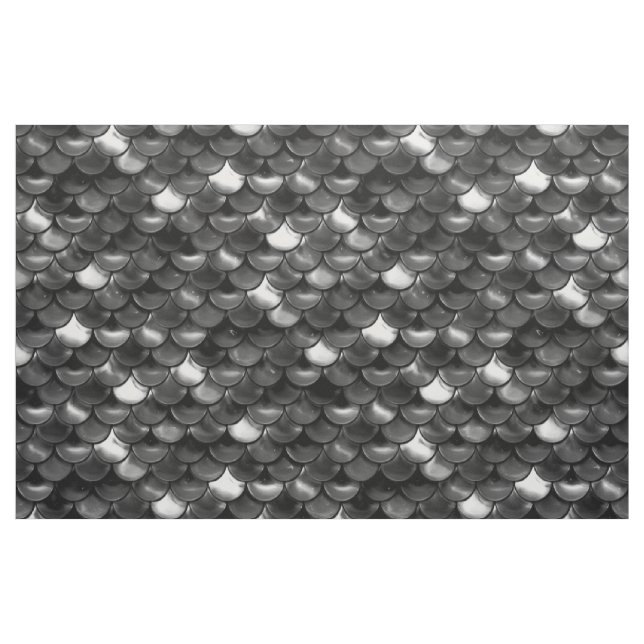 Falln Black and White Scales Fabric (Fat Quarter)