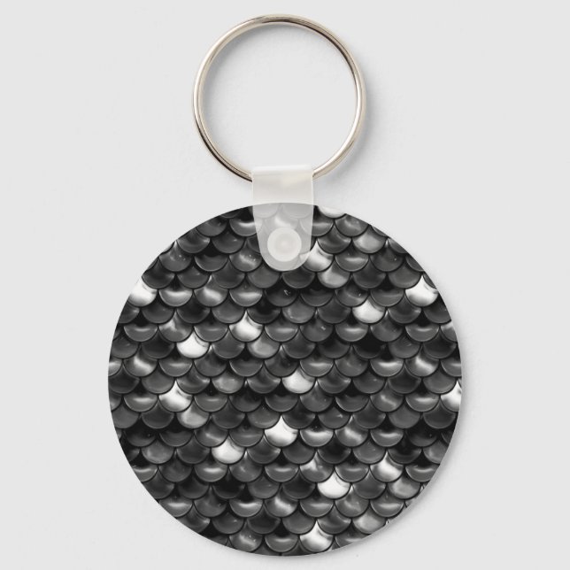 Falln Black and White Scales Key Ring (Front)