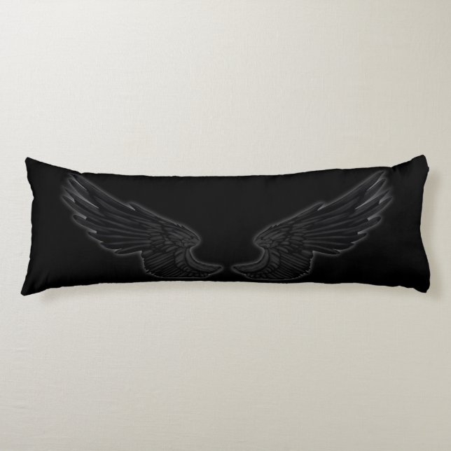 Falln Black Angel Wings Body Cushion (Front)