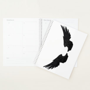 Falln Black Angel Wings Planner