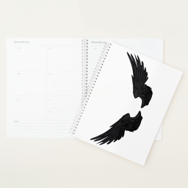 Falln Black Angel Wings Planner (Display)