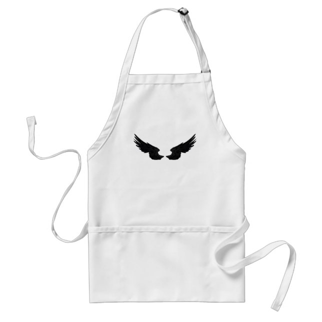 Falln Black Angel Wings Standard Apron (Front)