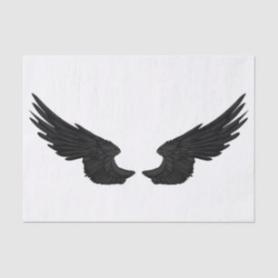 Falln Black Angel Wings Tissue Paper