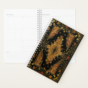 Falln Black Gold Floral Planner