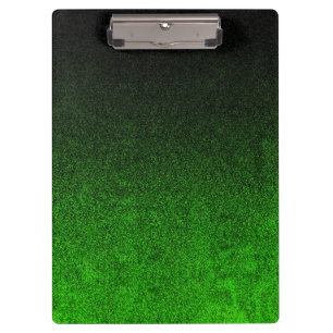 Falln Black & Green Glitter Gradient Clipboard